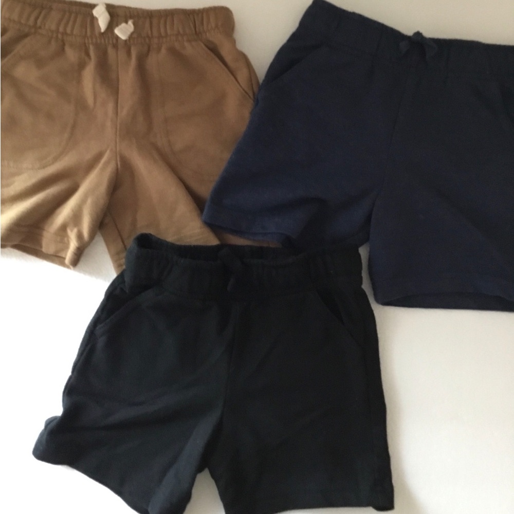 Cat & Jack Tan, Navy, and Black Kids' Shorts Trio